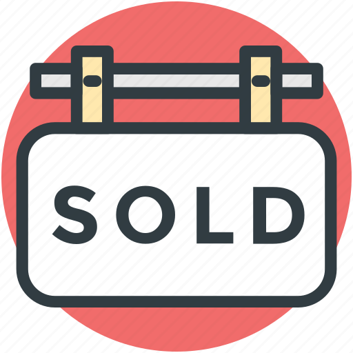 Hanging sign, info, notice, real estate, sold sign icon - Download on Iconfinder