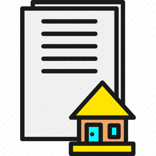Contract, document, file, home, house icon - Download on Iconfinder