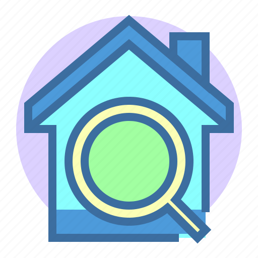 Buiding, estate, home, house, property, search icon - Download on Iconfinder