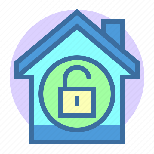 Estate, home, property, secure, unlock icon - Download on Iconfinder