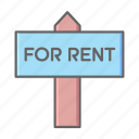 board, estate, home, house, real, rent, sign