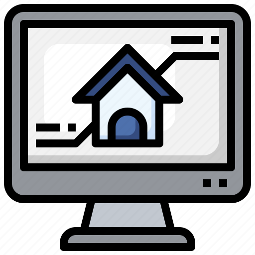 Attribute, house, computer, technology, screen icon - Download on Iconfinder