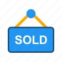 sold, real estate, sign 