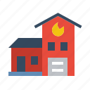 firestation, extinguisher, building, station, construction