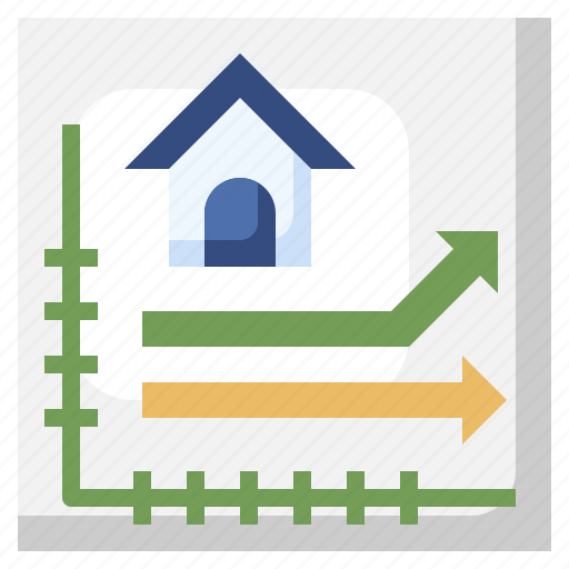 Statistics, increase, home, rental, graph icon - Download on Iconfinder