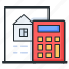 calculator, layout, house, purchase 