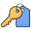 key, keychain, open, real estate 