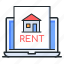 rent, home, laptop, real estate 