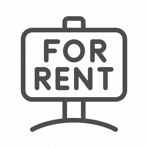 For rent, rent, renting, sign, for rent sign, real estate sign icon - Download on Iconfinder