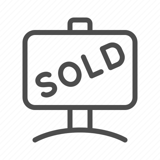 Sold, sign, sold sign, real estate icon - Download on Iconfinder