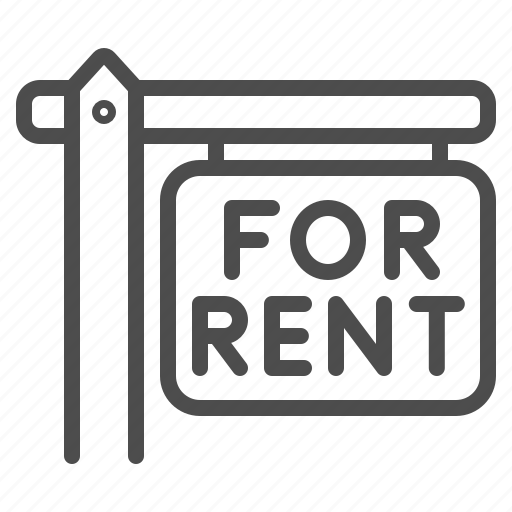 Rent, renting, for rent, sign, real estate icon - Download on Iconfinder