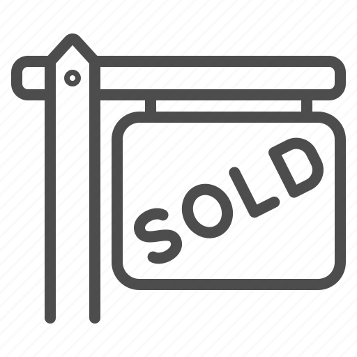 Sold, sign, sold sign, real estate, real estate sign icon - Download on Iconfinder