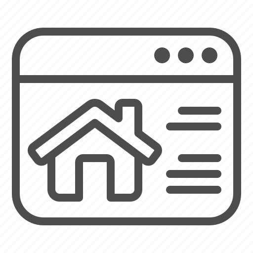 Real estate, smart home, online, house, home, webpage icon - Download on Iconfinder