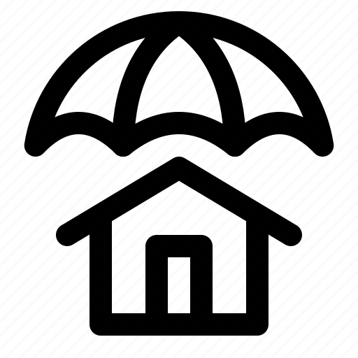 Home, insurance, house, umbrella, property, protection icon - Download on Iconfinder