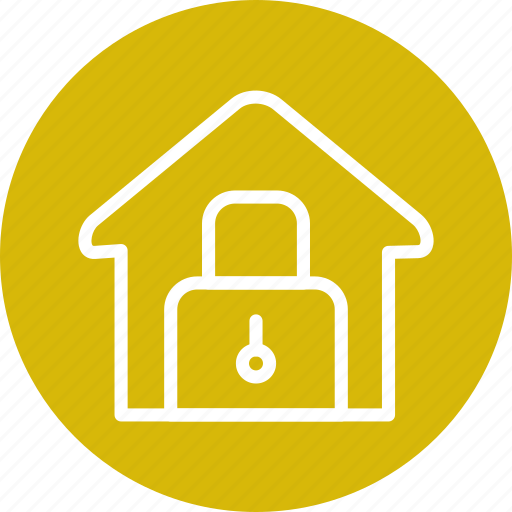 Building, home, house, lock, security icon - Download on Iconfinder