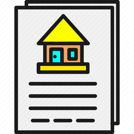 Deed, estate, house, legal, owner, paper icon - Download on Iconfinder