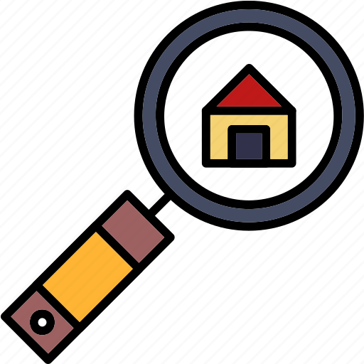 Searching, finding, home, house, property, real, estate icon - Download on Iconfinder