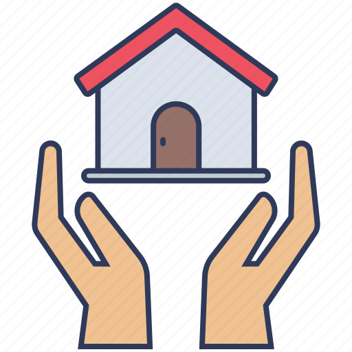 Home, house, real, estate, resident, hand icon - Download on Iconfinder