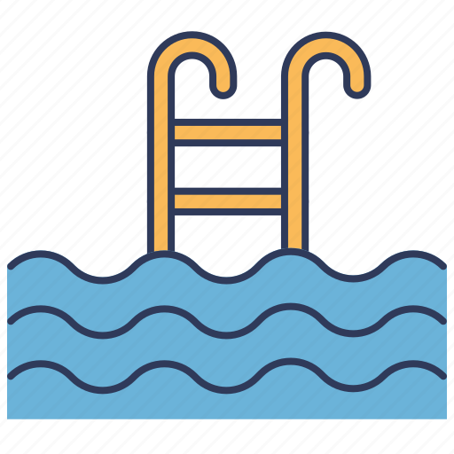Ladder, steps, sea, pool, water icon - Download on Iconfinder