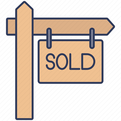 Signboard, sign, hanging, sold icon - Download on Iconfinder