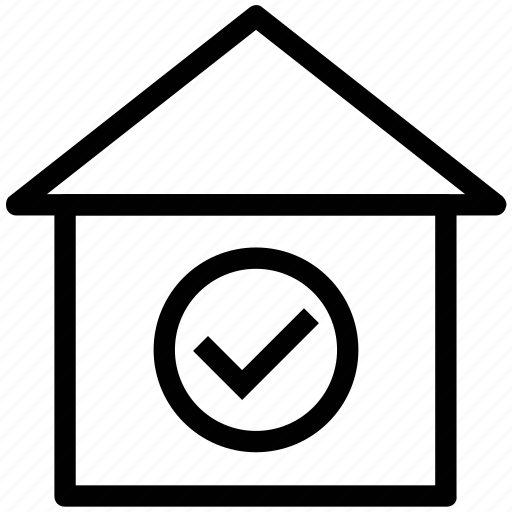 Checkmark, home, hut, tick, vella icon - Download on Iconfinder