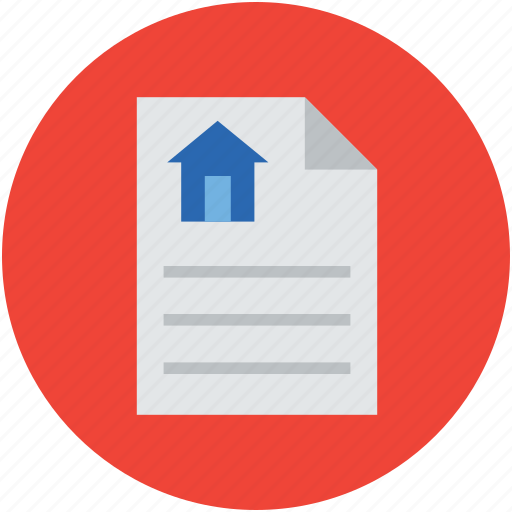 Document, house, property papers, real estate icon - Download on Iconfinder