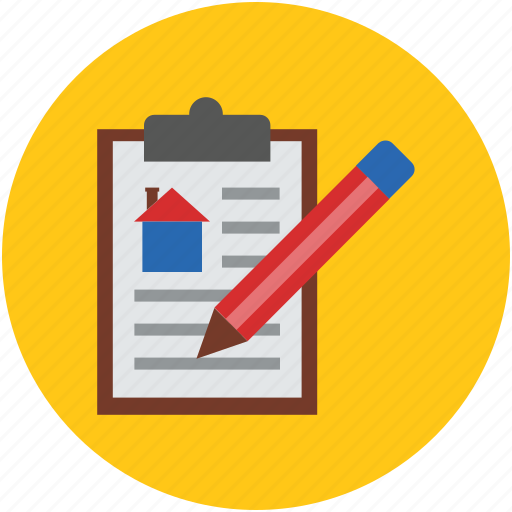 Agreement, clipboard, contract, property documentation, real estate, signature icon - Download on Iconfinder