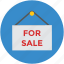 for sale, hanging sign, info, information, message, notice, real estate 