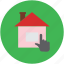 finger touch, hand gesture, house, house searching, online property, pointing 