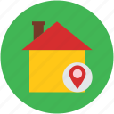 gps, house, house location, map marker, navigation, real estate 