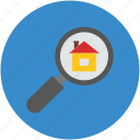 find, home, inspection, magnifier, magnifying, search 
