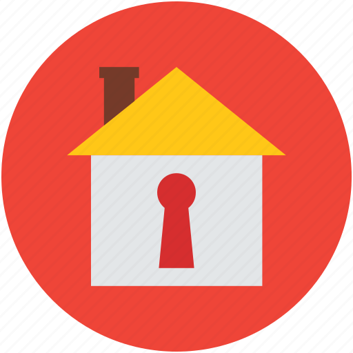 House, keyhole, locked, protected home, real estate, secure icon - Download on Iconfinder