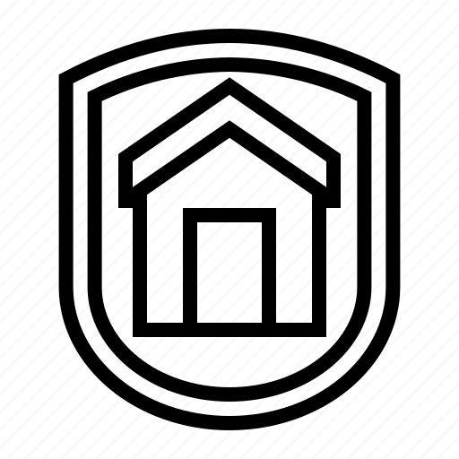 Building, estate, home, property, protection, shield icon - Download on Iconfinder