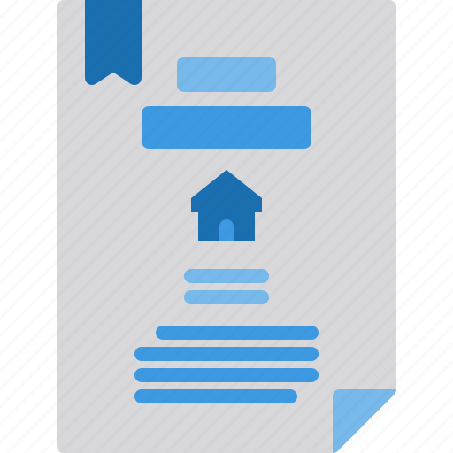 House, home, legal, document, paper, real estate icon - Download on Iconfinder