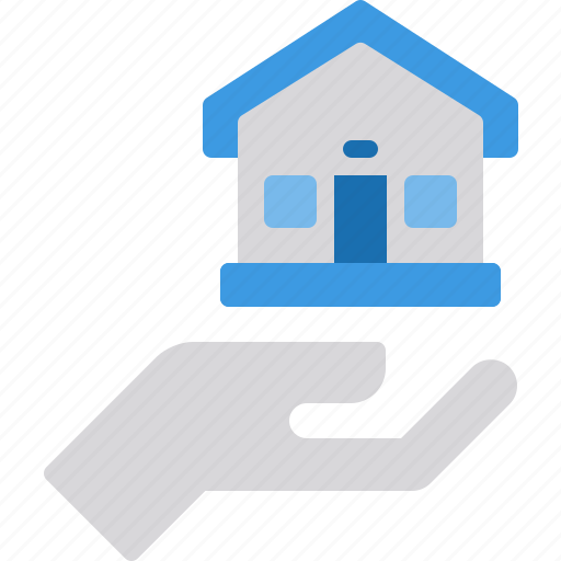 Sell, buy, house, home, hand, real estate icon - Download on Iconfinder
