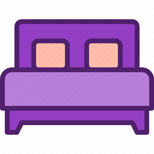 Bed, sleep, hotel, pillow icon - Download on Iconfinder
