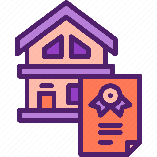 House, home, certificate, legal, document icon - Download on Iconfinder