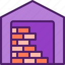 house, home, wall, construction 