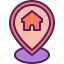pin, location, home 