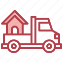 moving, truck, transport, real, estate, house