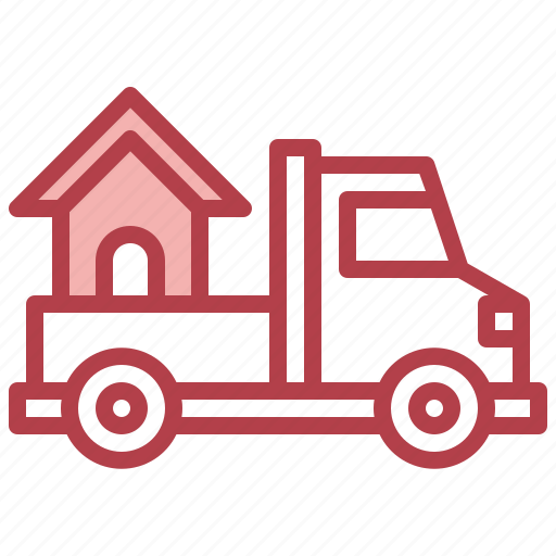 Moving, truck, transport, real, estate, house icon - Download on Iconfinder