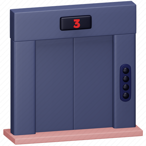 Elevator, real, estate, apartment, house, lift, service 3D illustration - Download on Iconfinder