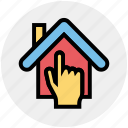 apartment, finger, hand, home, house, property, real estate
