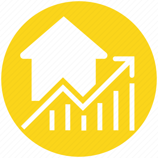 Graph, home, house, property, real estate, real estate investment, statistics icon - Download on Iconfinder