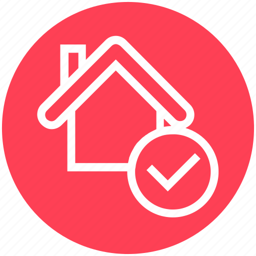 Apartment, check, home, house, property, real estate, tick icon - Download on Iconfinder