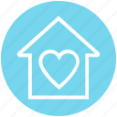 apartment, heart, home, house, property, real estate, sweet home