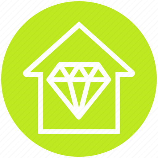 Apartment, crystal, diamond, home, house, property, real estate icon - Download on Iconfinder