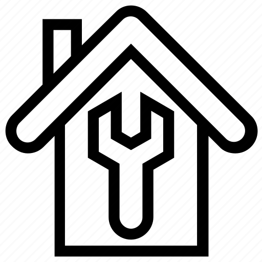 Apartment, home, house, property, real estate, repair, wrench icon - Download on Iconfinder