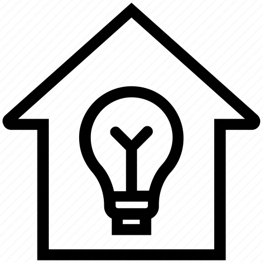 Apartment, bulb, bulb light, home, house, property, real estate icon - Download on Iconfinder