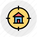 home, house, hunt, locate, property, seek, target